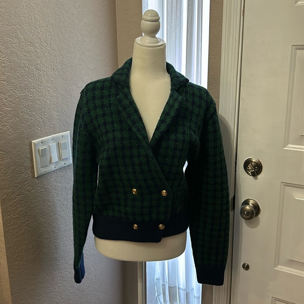 Jos. A. Bank wool sweater with gold button details